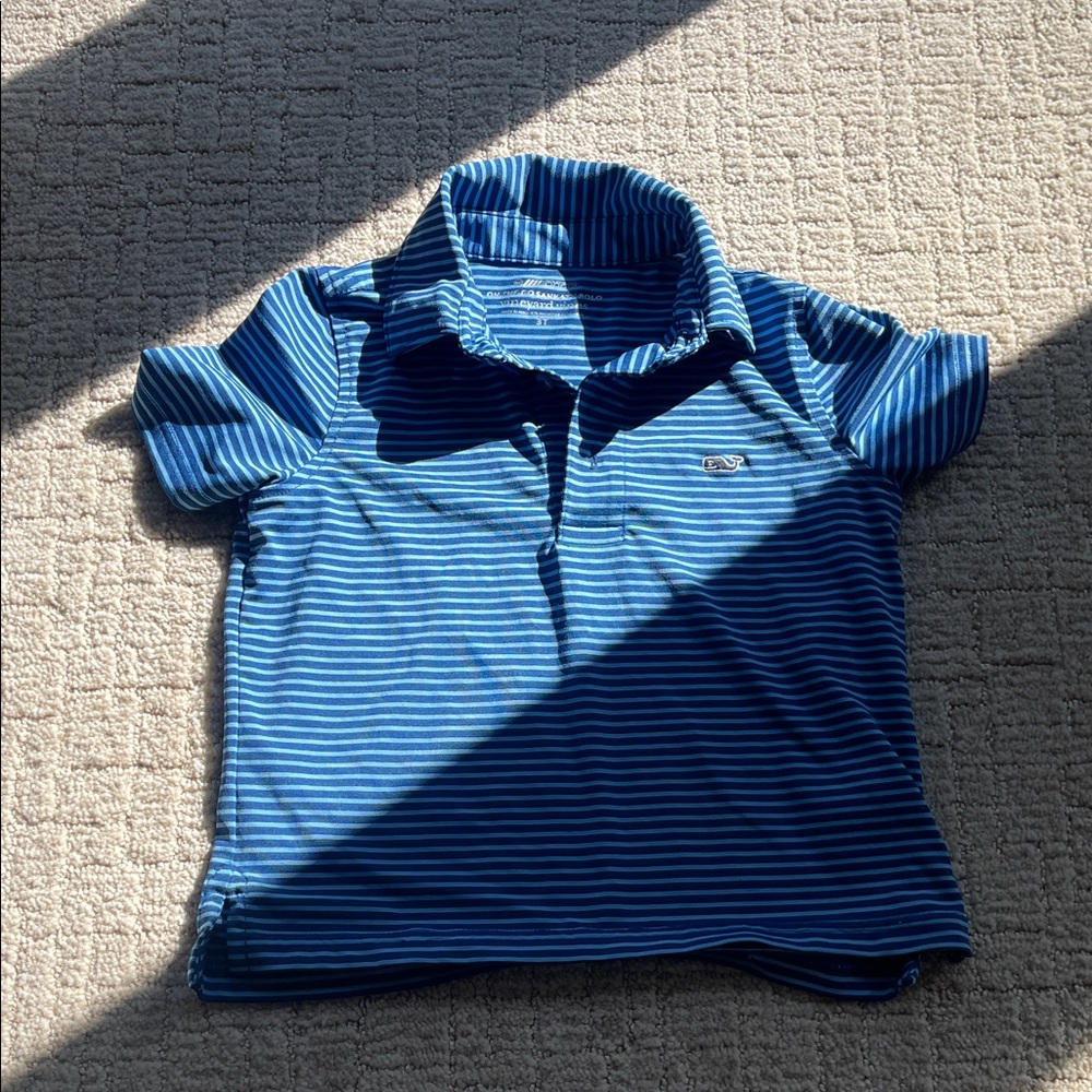 Vineyard Vines Santuku Boys Blue Navy Striped Polo Shirt size 3T